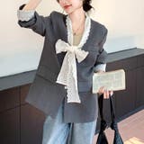 レースリボンタイドッキングジャケット 春 夏 | SHEENA | 詳細画像4