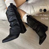 ヴィンテージライクスタッズ付ウエスタンカバーブーツ 秋 冬 | SHEENA  | 詳細画像1 