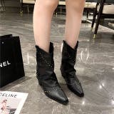 ヴィンテージライクスタッズ付ウエスタンカバーブーツ 秋 冬 | SHEENA  | 詳細画像12 