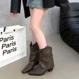 ヴィンテージライクスタッズ付ウエスタンカバーブーツ 秋 冬 | SHEENA  | 詳細画像17 