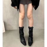 ヴィンテージライクスタッズ付ウエスタンカバーブーツ 秋 冬 | SHEENA  | 詳細画像2 