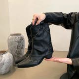 ヴィンテージライクスタッズ付ウエスタンカバーブーツ 秋 冬 | SHEENA  | 詳細画像31 
