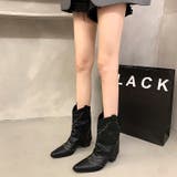 ヴィンテージライクスタッズ付ウエスタンカバーブーツ 秋 冬 | SHEENA  | 詳細画像4 