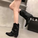 ヴィンテージライクスタッズ付ウエスタンカバーブーツ 秋 冬 | SHEENA  | 詳細画像6 