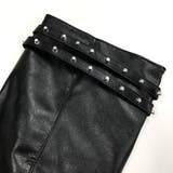 スタッズ付きダブルベルトカバーロングブーツ 秋 冬 | SHEENA  | 詳細画像36 