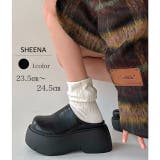 フェイクレザー厚底サボ クロッグシューズ 秋 | SHEENA | 詳細画像1