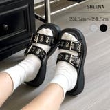 アイレットダブルベルト厚底サンダル | SHEENA | 詳細画像1
