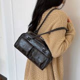 ブラック | ヴィンテージライクスクエアショルダーバッグ 春 夏 | SHEENA
