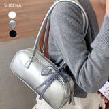 チェックリボン付きロングハンドルスクエアボストンバッグ 春 夏 | SHEENA | 詳細画像1