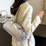 チェックリボン付きロングハンドルスクエアボストンバッグ 春 夏 | SHEENA | 詳細画像16