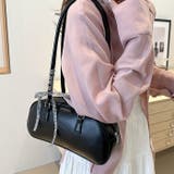 チェックリボン付きロングハンドルスクエアボストンバッグ 春 夏 | SHEENA | 詳細画像22