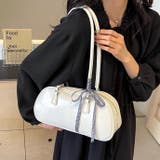 チェックリボン付きロングハンドルスクエアボストンバッグ 春 夏 | SHEENA | 詳細画像38