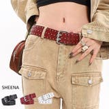 スタッズ付きスターデザインベルト 春 夏 | SHEENA | 詳細画像1