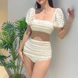 2WAYショルダーカットレースビキニスイムウェア 水着 夏 | SHEENA  | 詳細画像4 