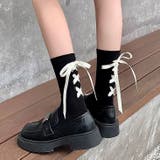 ブラック | バックリボンソックス 靴下 春 | SHEENA 