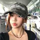 迷彩柄刺しゅうロゴダメージキャップ | SHEENA | 詳細画像10