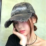 迷彩柄刺しゅうロゴダメージキャップ | SHEENA | 詳細画像9