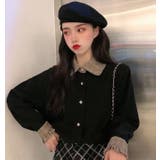 フリル袖シャツトップスかわいい 韓国ファッション シンプル | Achic | 詳細画像8 