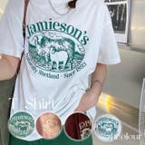 ヴィンテージ風 綿100%前プリント半袖Tシャツ | Achic | 詳細画像1
