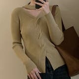 カーキ | 長袖ニット 長袖カットソー ニットトップス | Achic