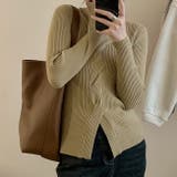 長袖ニット 長袖カットソー ニットトップス | Achic | 詳細画像10 