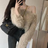 ベージュ | ふわふわ 暖かい ニットトップス 長袖 | Achic