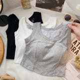 グレー | レース付きタンクトップ | Achic