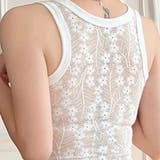 レース付きタンクトップ | Achic | 詳細画像7