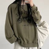 猫3匹プリンティングオーバーサイズスウェット | Achic | 詳細画像3