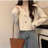 長袖ニットカーディガン | Achic | 詳細画像2