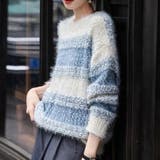 ボーダー クロップド丈 シャギーニット | Achic | 詳細画像13