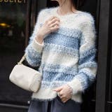 ボーダー クロップド丈 シャギーニット | Achic | 詳細画像3