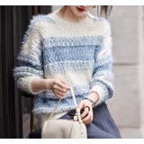 ボーダー クロップド丈 シャギーニット | Achic | 詳細画像7