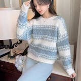 ボーダー クロップド丈 シャギーニット | Achic | 詳細画像10