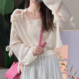 2wayリボン肩あきメッシュニット | Achic | 詳細画像2