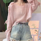 2wayリボン肩あきメッシュニット | Achic | 詳細画像3