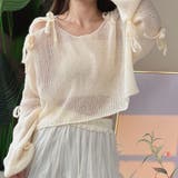 2wayリボン肩あきメッシュニット | Achic | 詳細画像5