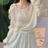 2wayリボン肩あきメッシュニット | Achic | 詳細画像8