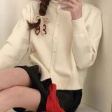 フロントリボン刺しゅうニットカーディガン | Achic | 詳細画像11