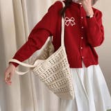 フロントリボン刺しゅうニットカーディガン | Achic | 詳細画像10