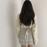 バック不規則 V ネックルーズニットセーター | Achic | 詳細画像11