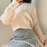 バック不規則 V ネックルーズニットセーター | Achic | 詳細画像13