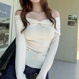 ツイストオフショルスリムニット | Achic | 詳細画像11