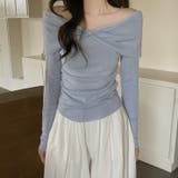 ツイストオフショルスリムニット | Achic | 詳細画像12