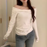 ツイストオフショルスリムニット | Achic | 詳細画像3