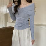 ツイストオフショルスリムニット | Achic | 詳細画像4