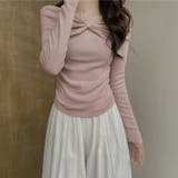 ツイストオフショルスリムニット | Achic | 詳細画像7