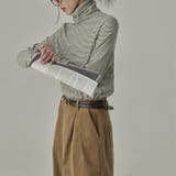 ストライプ柄 タートルネックカットソー | Achic | 詳細画像6