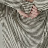 ストライプ柄 タートルネックカットソー | Achic | 詳細画像10