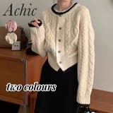 列マルチボタン 差し色セーター | Achic | 詳細画像1 